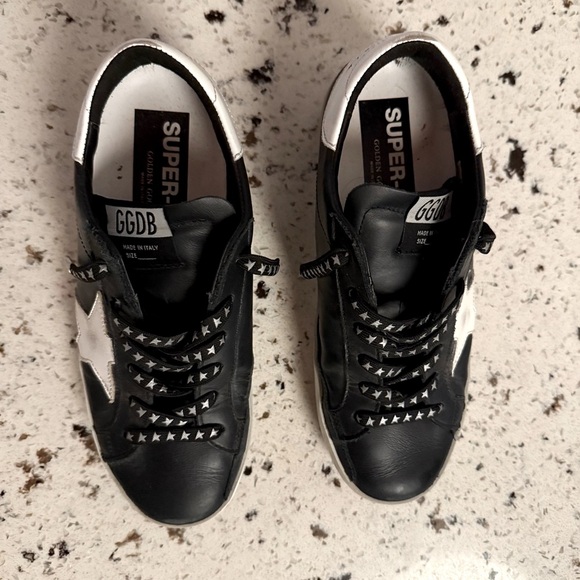 Golden Goose Deluxe Super-Star Low-Top Sneakers Black/White - S 6/36 - Picture 4 of 10